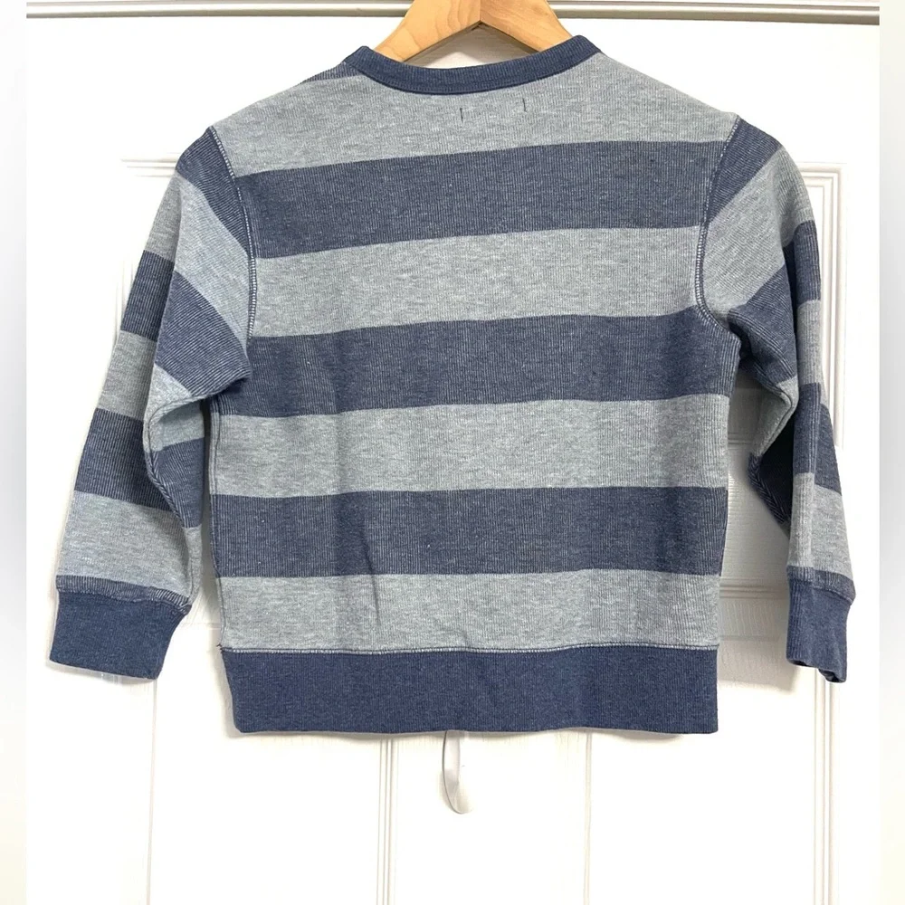 GAP Kids Gray and Blue Striped Sweatshirt